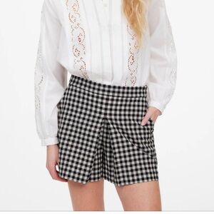 Madewell Checkered Black and White Skort Size 4
